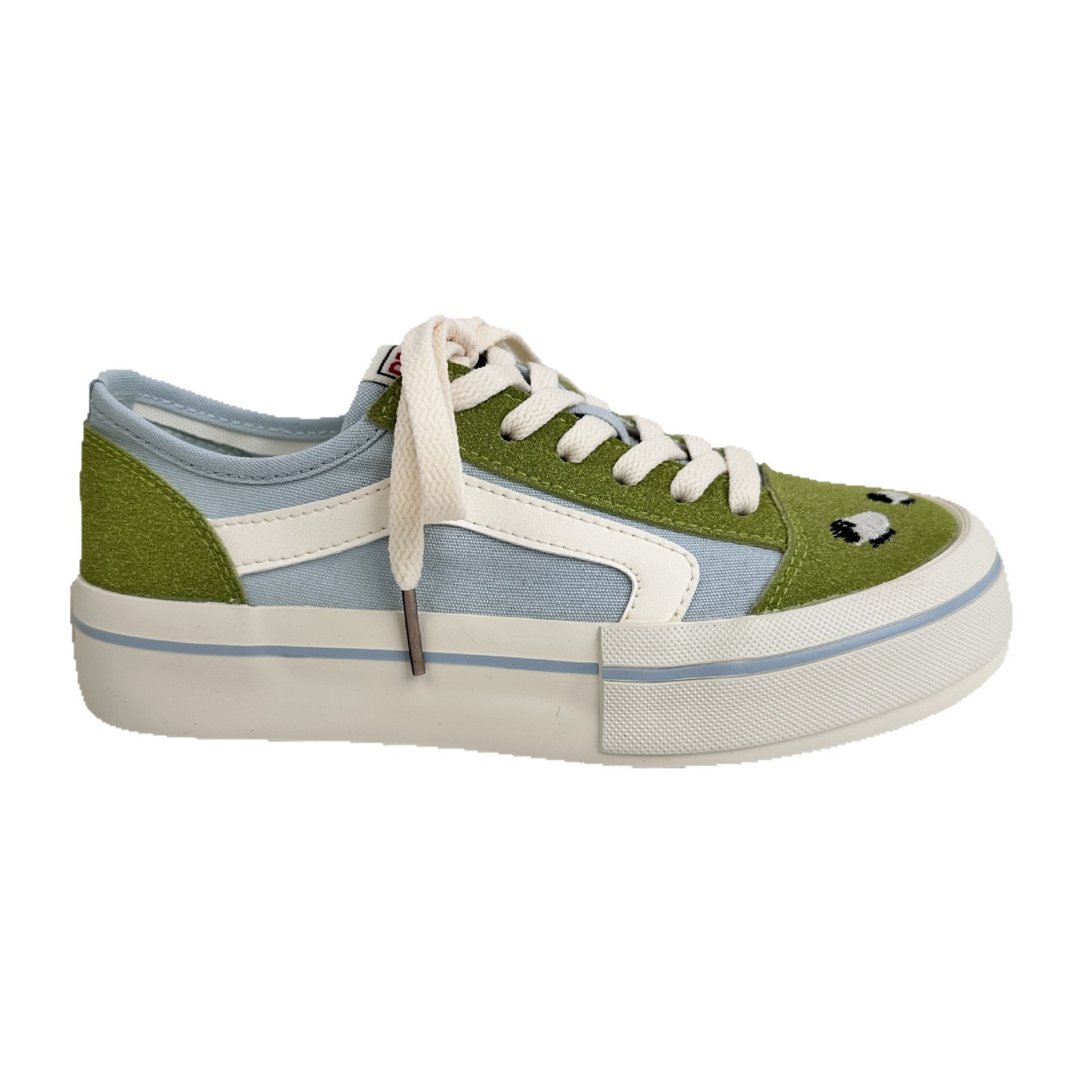 Yuanbo nuevos zapatos de lona 2025 explosión de zapatos de mujer de verano universal nicho bordado zapatos de skate zapatos de suela gruesa zapatos blancos image 6