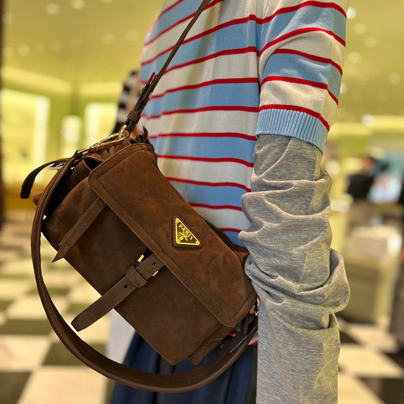 ins网红复古休闲百搭多口袋尼龙机车风单肩腋下包2025秋冬新款女|undefined