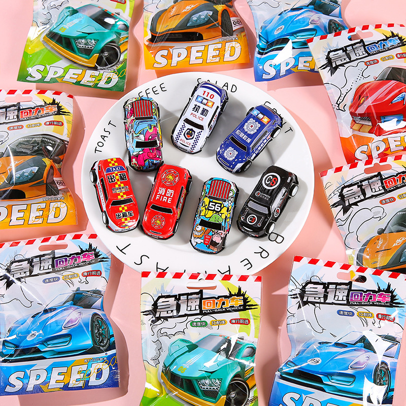 Juguete de Bolsa Sorpresa de Auto de Carreras de Fricción de Metal para Niños