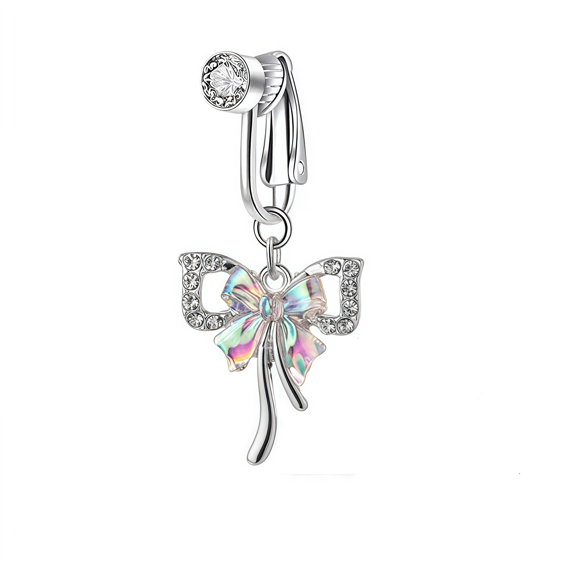 (Cross-border trading), ear clips with zircon, accessory with bow, Amazon