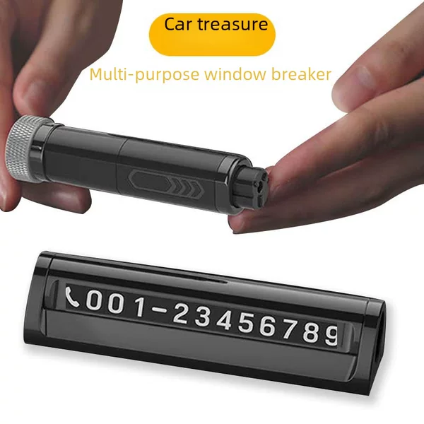 Mini Window Breaker Multifunctional Car Temporary Parking Card Car Aromatherapy Hidden Parking Card Emergency Safety Hammer