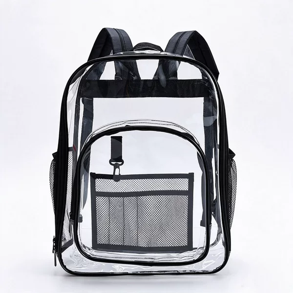 Cross-Border Pvc Transparent School Bag Amazon Same Style Student Transparent Waterproof Backpack Portable Transparent Backpack
