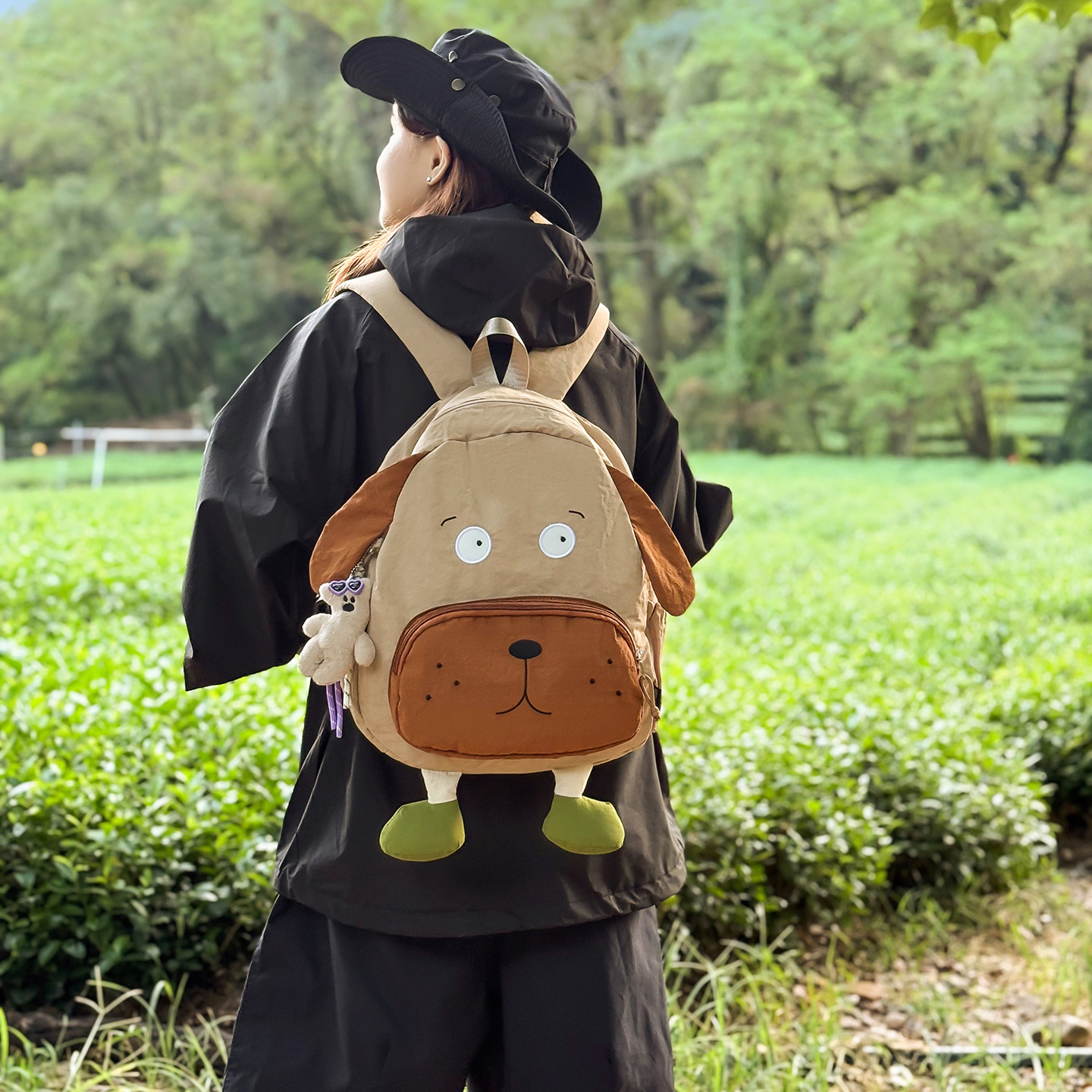Mochila creativa transfronteriza en forma de perro, nueva moda coreana de alto valor, mochila de dama, mochila de dibujos animados de gran capacidad