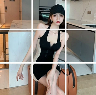 辣妹风气质包臀短裙女夏季露背收腰紧身挂脖连衣裙8406
