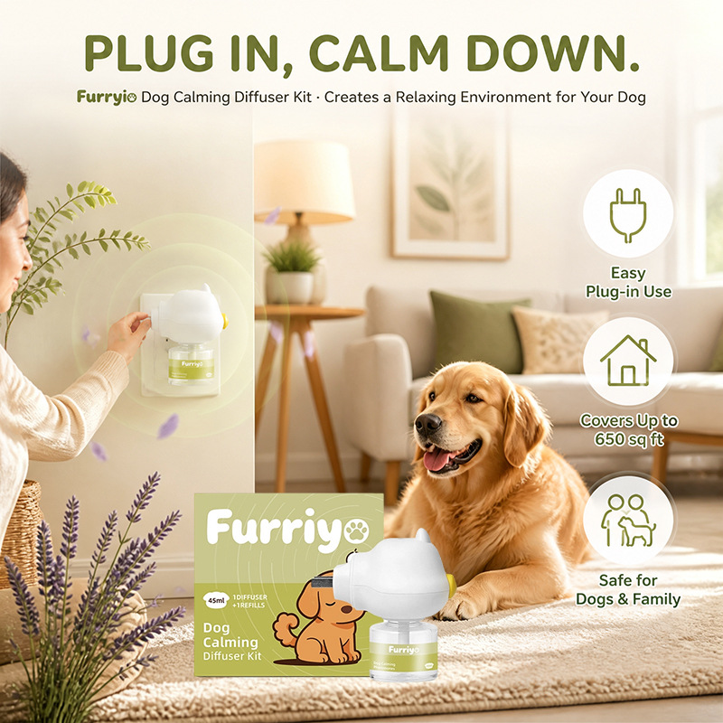 Furriyo Pet Calming Diffuser Soothing Set Gentle Emotion Regulation Essential for Home Use Plug-In Type in Stock