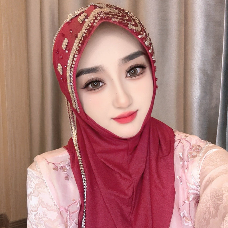 New Style Xin Taosha Hard Brim Easy-To-Wear Headscarf (Phoenix Tail Tassel Style)