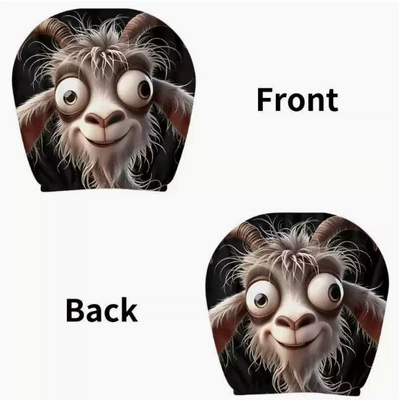Universal seat cover – can be labeled and shipped on - big-eyed-sheep-double-sided-printing-1-piece