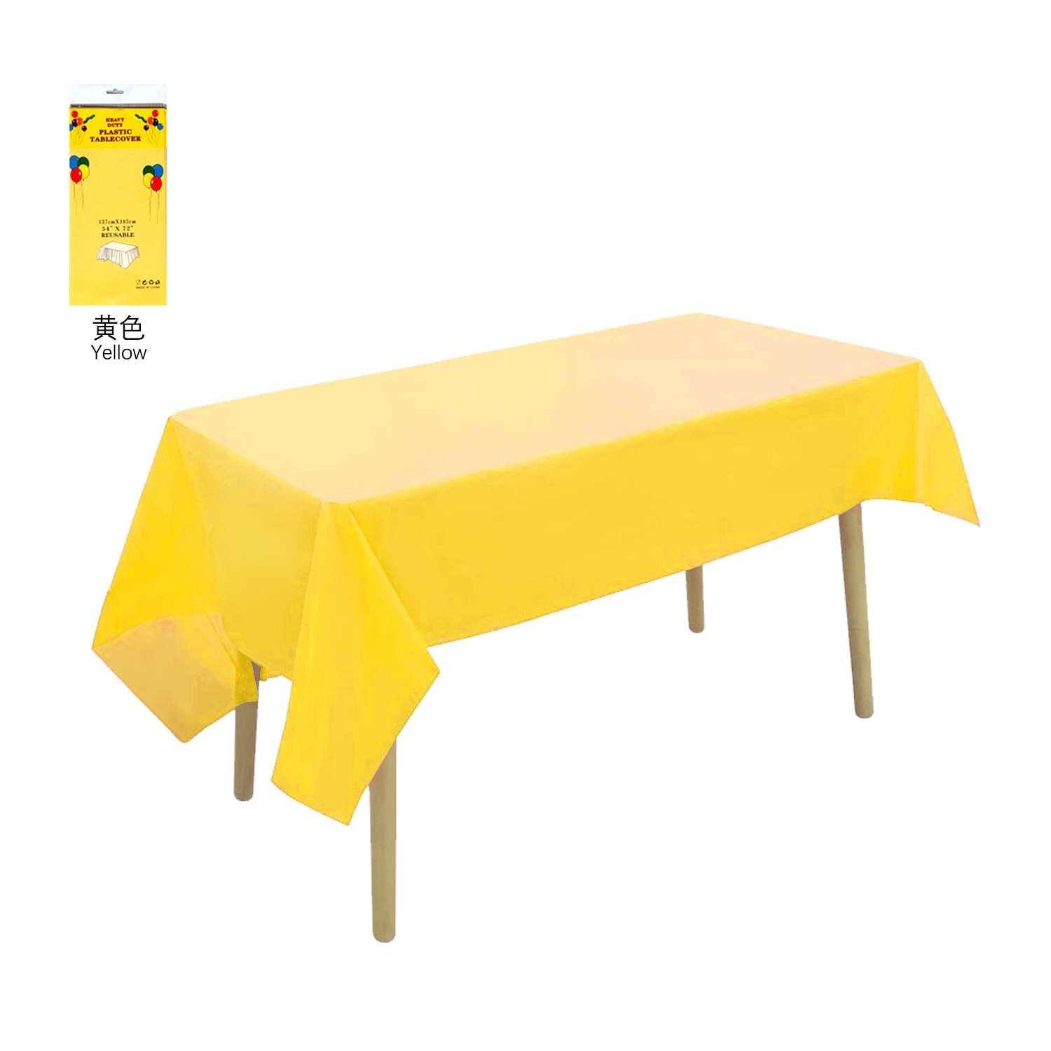 Mantel Desechable Rectangular 137 x 183 cm de Plástico PE para Fiestas