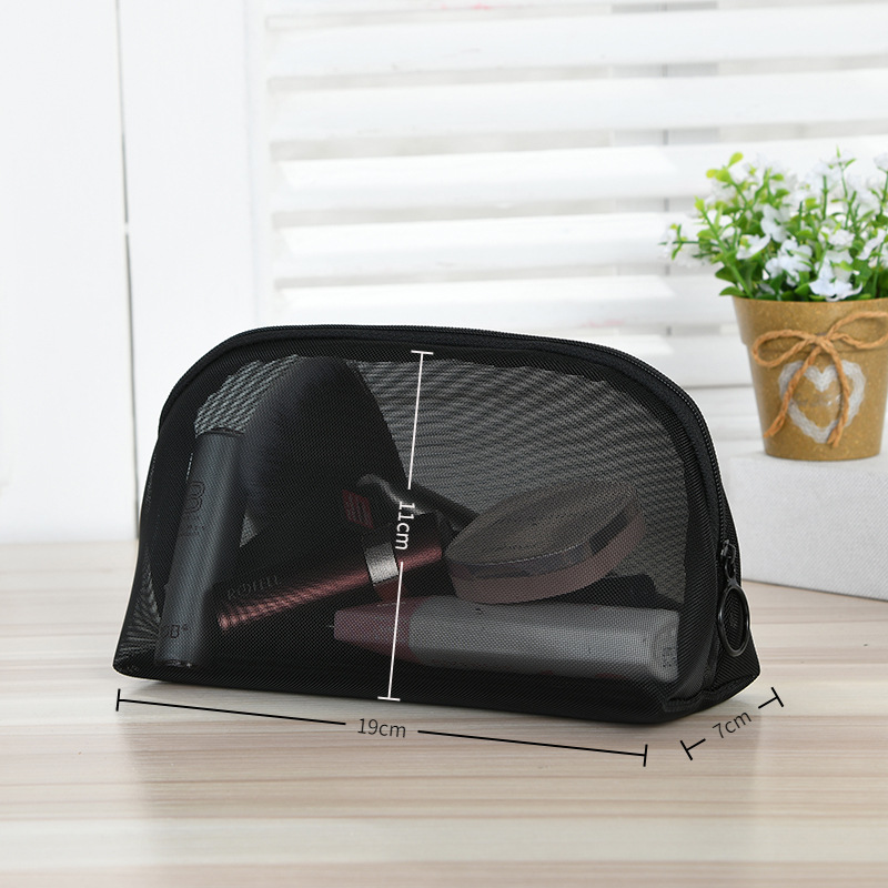 Bolsa de almacenamiento de malla transparente, bolsa de aseo portátil de viaje, bolsa organizadora de artículos diversos de malla de nailon, entrega directa del fabricante. image 26