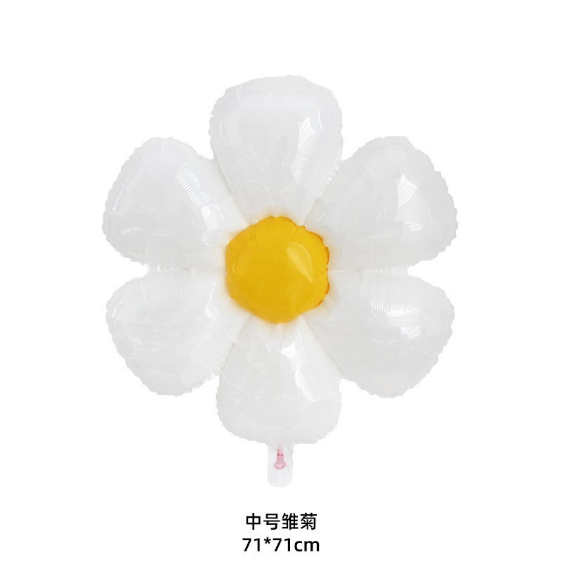 アマゾンの卵の花の小さい菊のアルミニウムの膜の風船は道具を撮影します。|undefined
