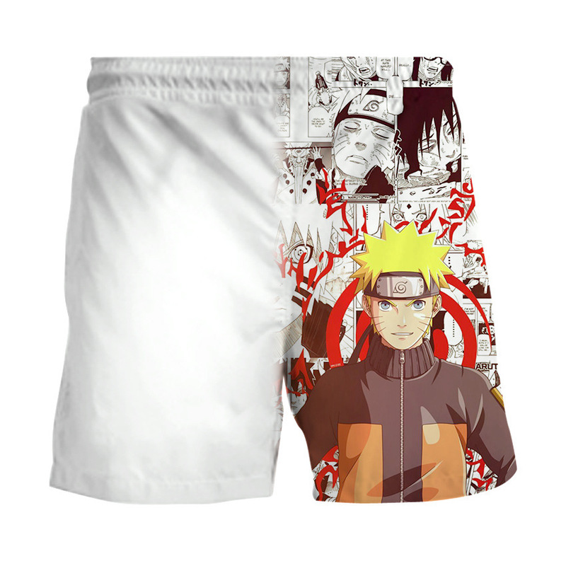European and American Men's Beach Shorts Japanese Style Anime Naruto 3D Printed Casual Shorts with Two Side Flap Pocket Pantss European and American Men's Beach Shorts Japanese Style Anime Naruto 3D Printed Casual Shorts with Two Side Flap Pocket Pantss