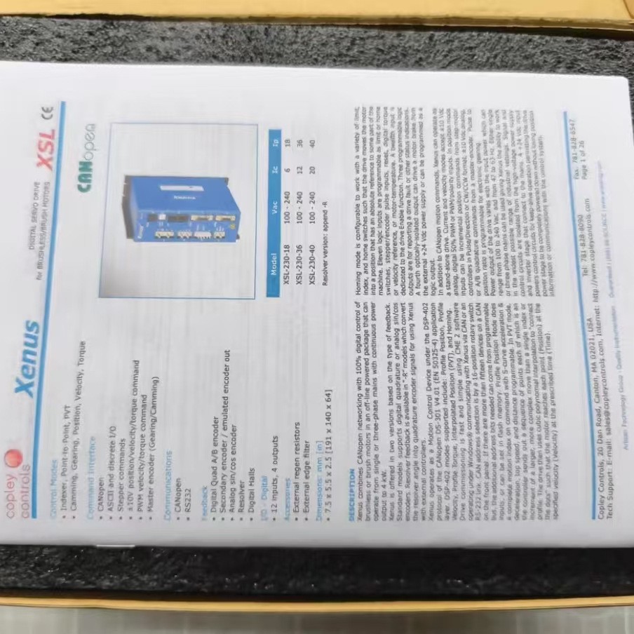 美国XENUS伺服驱动器 XTL-230-18 全新现货 议价 质保一年