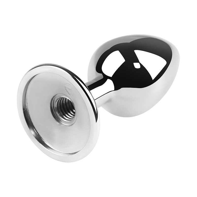 Metal Anal Plug Set with Diamond Detail, 3 Sizes with Velvet Pouch — detail image 18