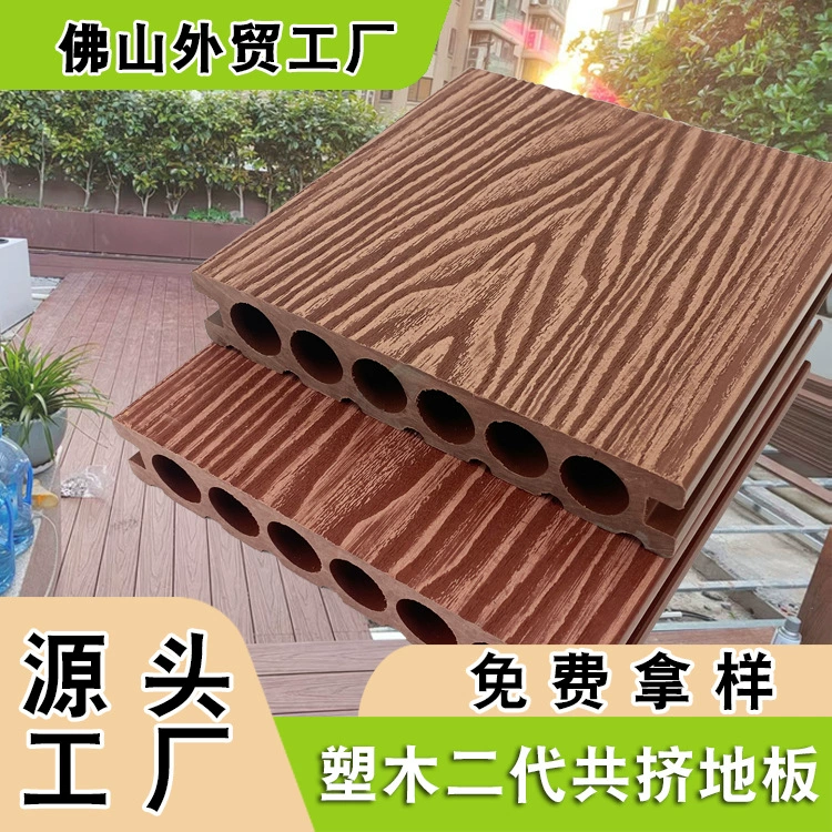 Пластиковый древесно-полимерный настил для уличных дворов и террас, первое поколение, с текстурой дерева, коэкструдированный, 3D-тисненый, древесно-полимерный, антикоррозийный, для дорожек и балконов