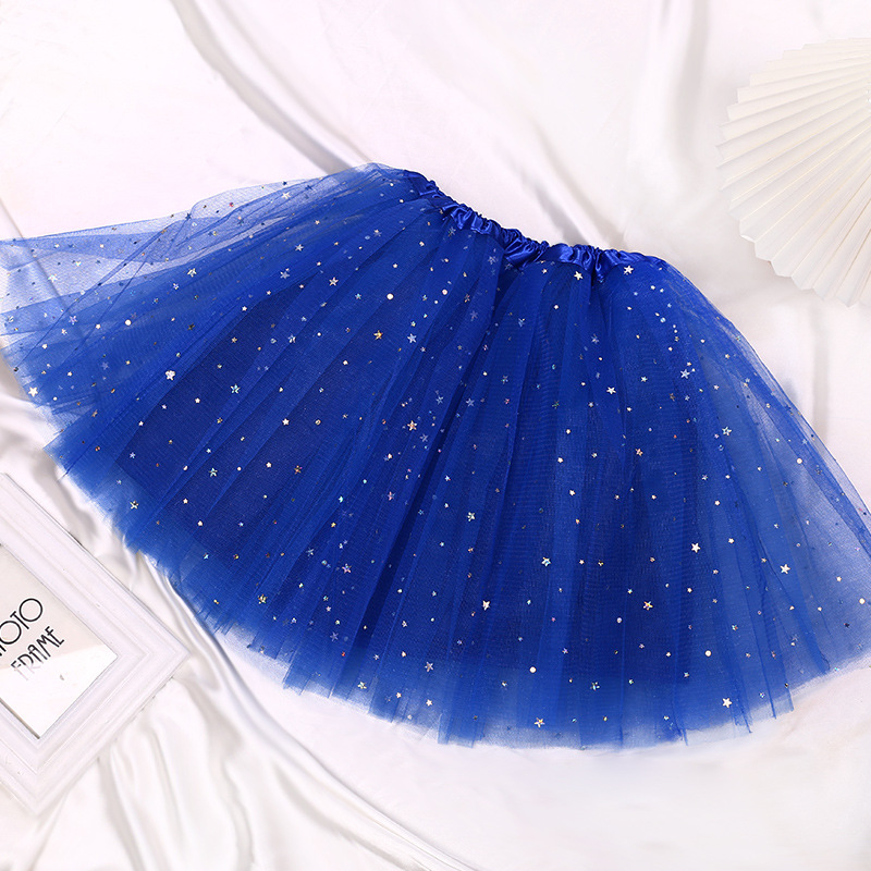 Europa y los Estados Unidos 40cm de estrellas de sequillas de malla + revestimiento de 4 capas de falda de busto espectáculo de baile festival Tutu