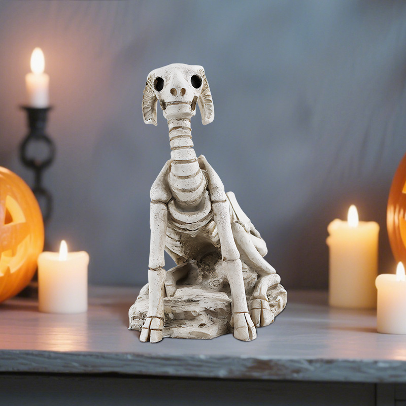TEMU Explosions Skeleton Skeleton Specimen Goat Ornaments Halloween Home Desktop Collection Horror Atmosphere Decorations