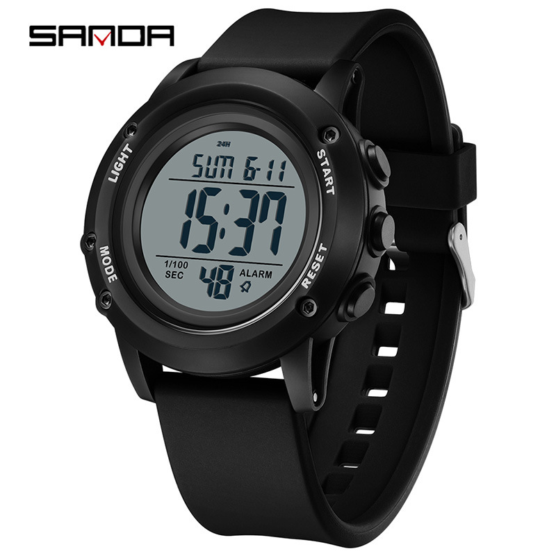 SANDA SANDA reloj electrónico de tendencia deportivo impermeable estudiantes multifunción alarma de luz nocturna cronógrafo 2165
