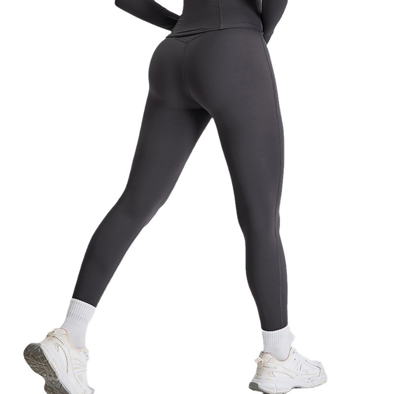 Otoño e invierno nuevo estilo pantalones de yoga desnudos mujer melocotón glúteos pantalones de fitness ropa exterior correr medias deportivas transpirables de secado rápido