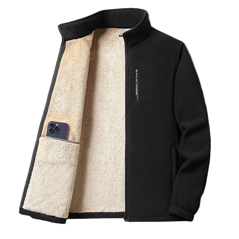Men's Fleece Hoodie - Warm Oversized Thick Autumn Winter Jacket_voghion.com