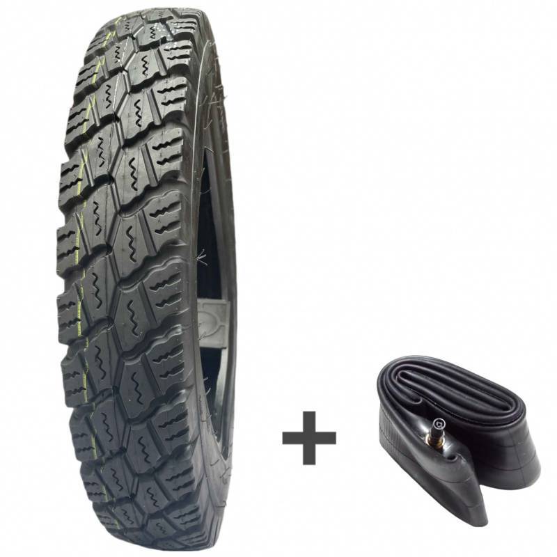 외부 타이어 + 내부 튜브 [단선 및 균열 포함 반품 및 교환] - 3.50-12 플랫 탑 와이어 8겹 두꺼워짐