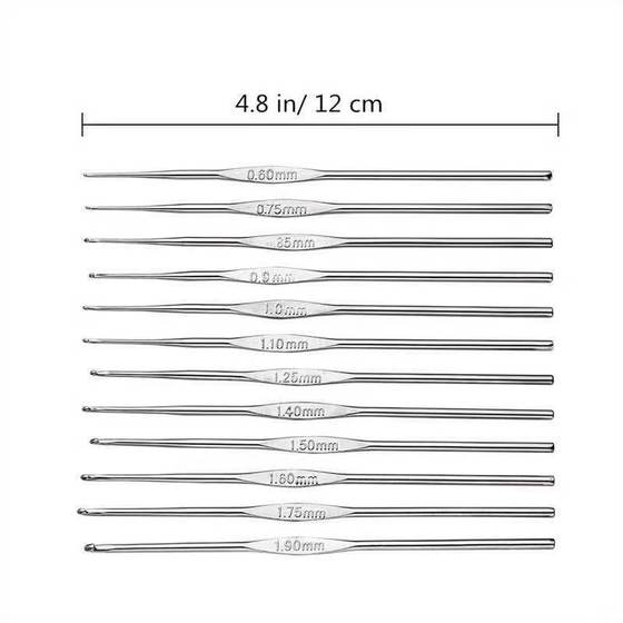 2023 Hot Selling Crochet Spot Stainless Steel Crochet Set Knitting Tools Single Crochet Specification Complete L-12