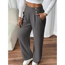 F 49662 High-waisted Loose Straight Pants ��������ֱͲ������