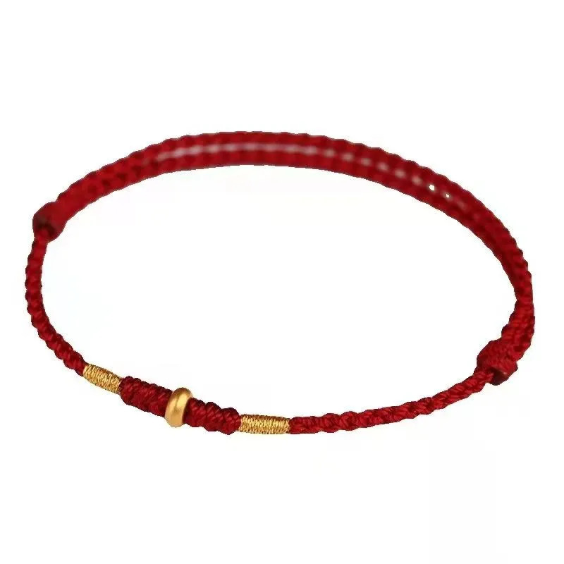 Año Nuevo Año de la vida de seguridad pulsera de pareja pulsera de cuerda roja femenina pulsera de estilo nacional tejida a mano masculina pulsera