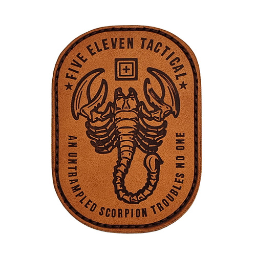 PU leather Velcro label 511 badge patch with hook logo tactical morale badge outdoor bag accessories