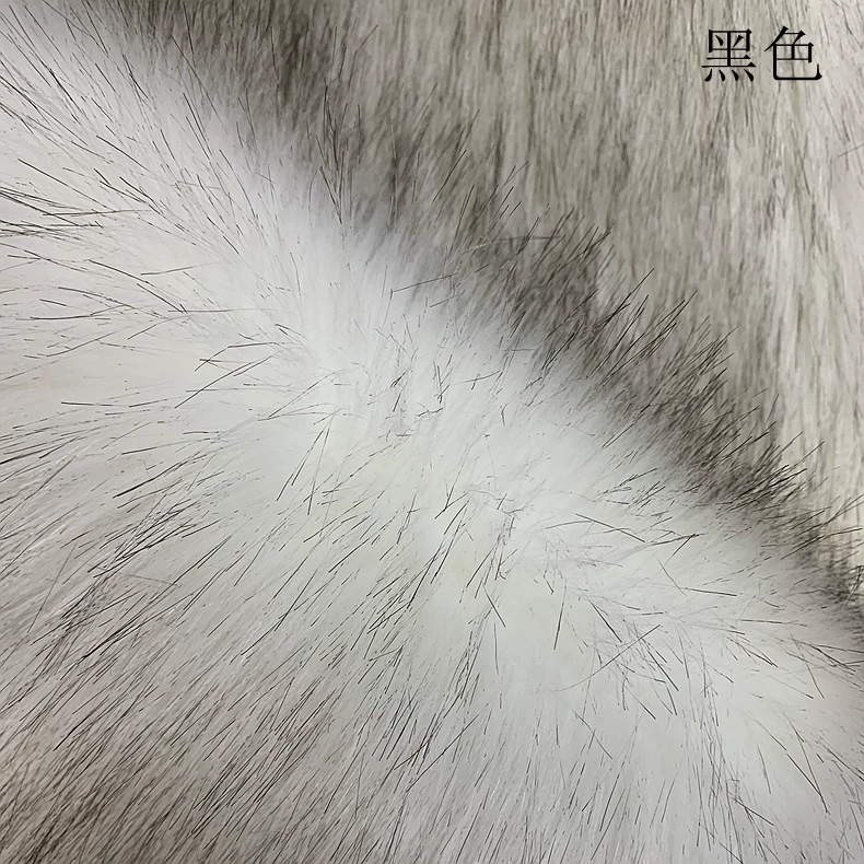 Высокоquality mimic fox hair tadpole hair белая окрашенная длинная плюшевая искусственная пушистаяImitation fur ткань одежды