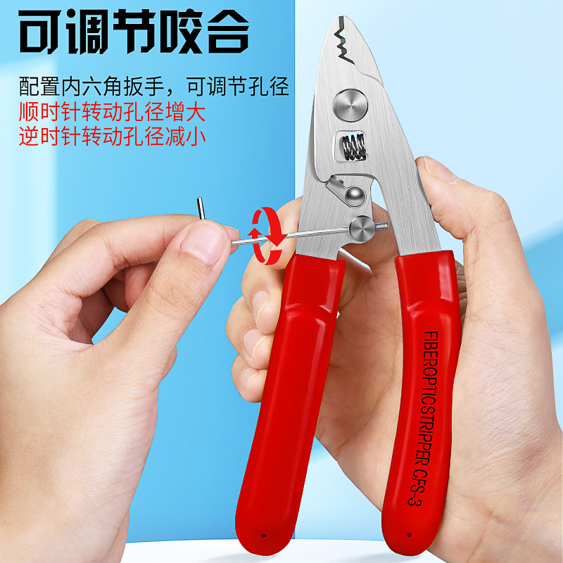 Fibra de acero inoxidable CFS - 3 abrazaderas de fibra óptica abrazaderas de alambre de fibra óptica abrazaderas de recubrimiento de pelado nuevo