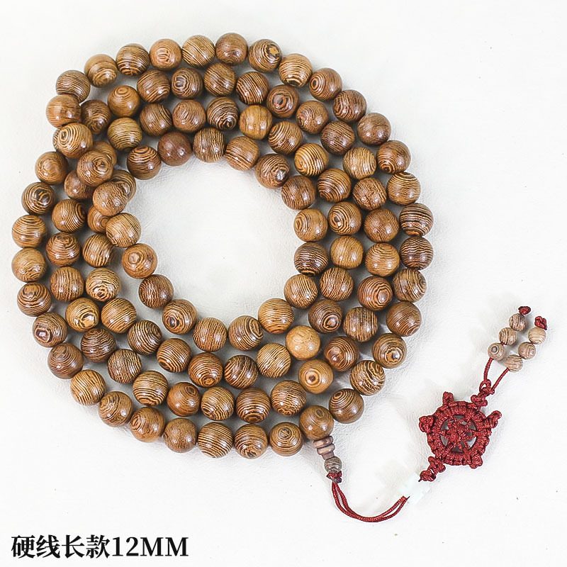 Fábrica al por mayor ala de pollo pulsera de madera hombres y mujeres pareja joyería regalo Rosario pulsera de madera wenwan 108 cuentas de Buda