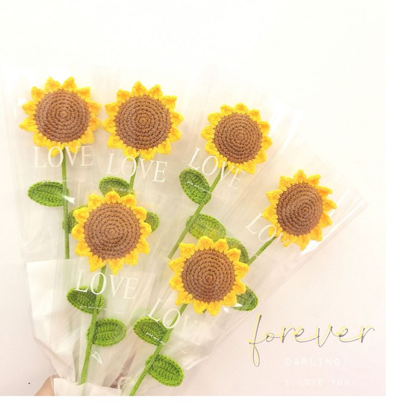 完成品ひまわり手織り造花模擬花装飾ひまわりの花バレンタインデー教師の日ギフト|undefined