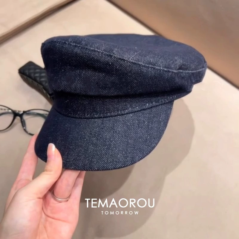 Джинсовая ретро стильная/navy кепка для отдыха