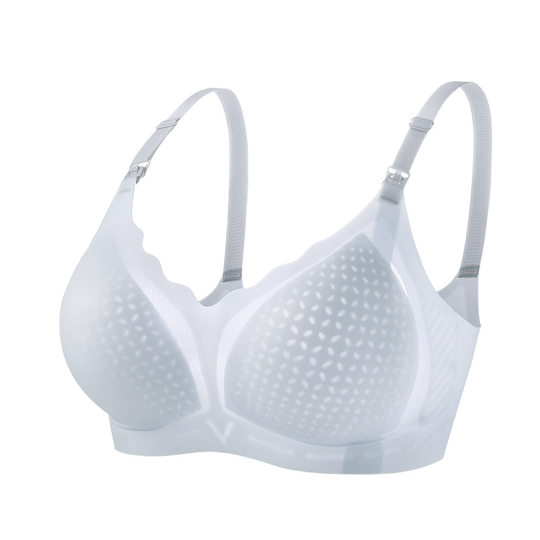 New Summer Ultra-thin Cool Breathable Cave Cup Foundation Lactation Underwear Jelly Strip Upper Holder Pregnant Women's Underwear