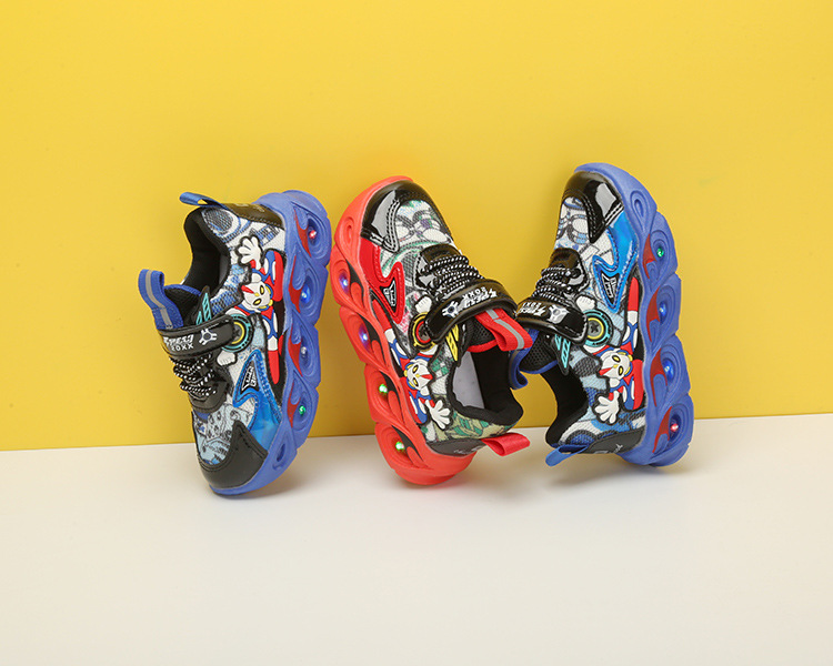 Tecknade barnsporter, små och medelstora kardborreband, lätta pojkskor, nya barnskor hösten 2022_voghion.com