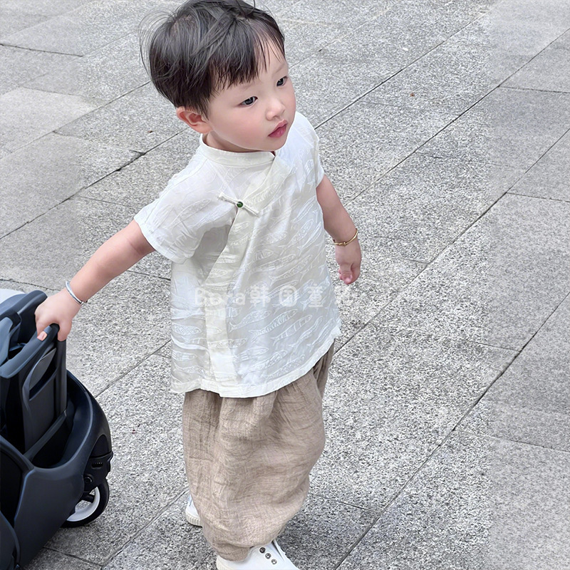 Boys' Hanfu Children's Summer Outfit 2026 New Style Chinese-Style Daily Thin Shirt Baby Girl's Traditional One-Year-Old Dress Boys' Hanfu Children's Summer Outfit 2026 New Style Chinese-Style Daily Thin Shirt Baby Girl's Traditional One-Year-Old Dress