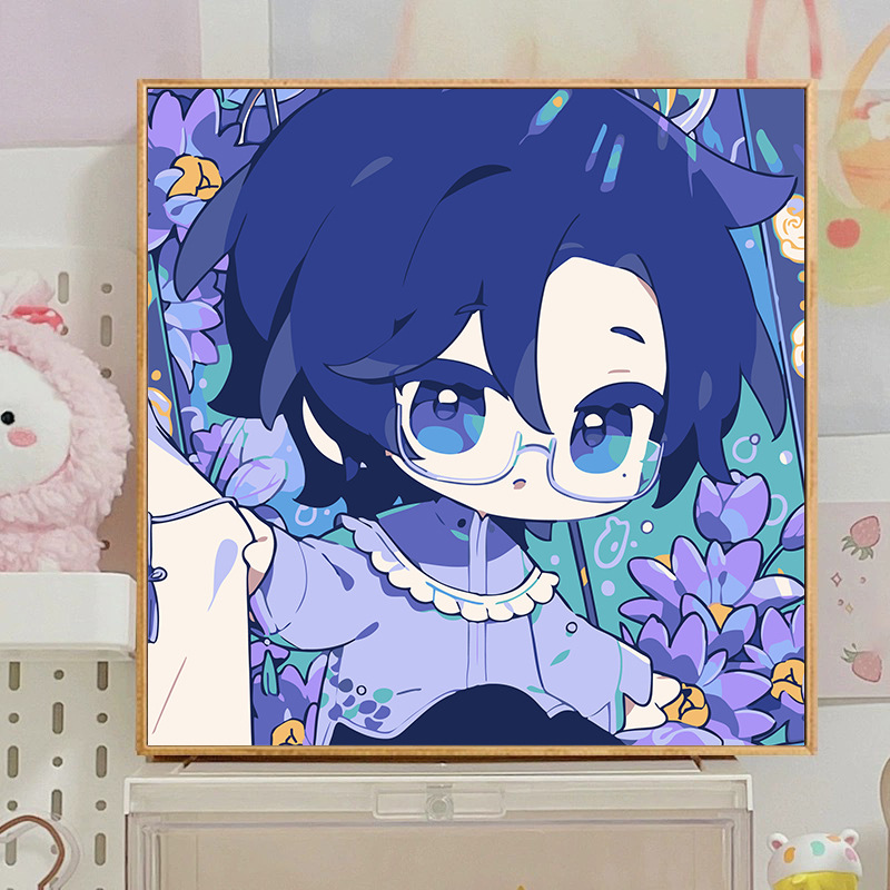 かわいいバターベアDIYデジタル油絵漫画手描きぬりえ装飾画夜市屋台手作り|undefined