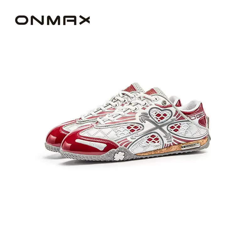 【onmax四叶草限定-拳击红】2025年夏季新款运动芭蕾薄底德训鞋女