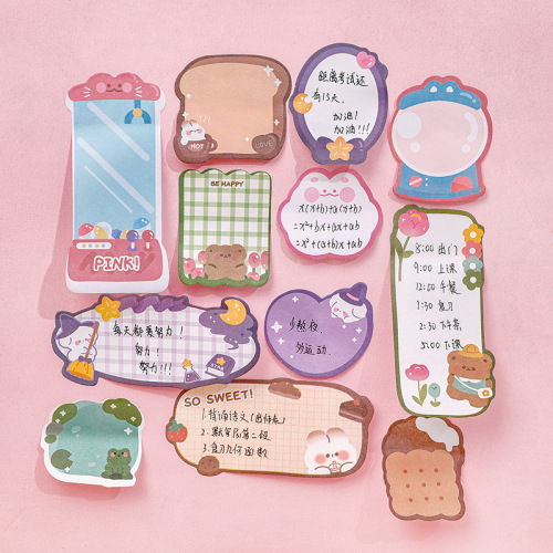 ins cartoon combination sticky note students cute message note note paper high appearance value can be pasted N times