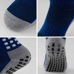 外貿跨境成人足球襪神襪厚男毛巾底運動襪點膠防滑摩擦中筒襪廠家