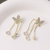 Design earrings, accessory, diamond encrusted, Japanese and Korean, trend of season, wholesale