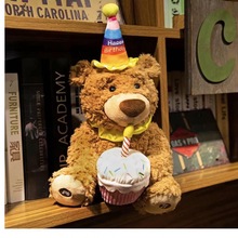 儿童生日礼物女孩生日熊会唱生日歌毛绒玩具礼物送女友乐玩偶公仔