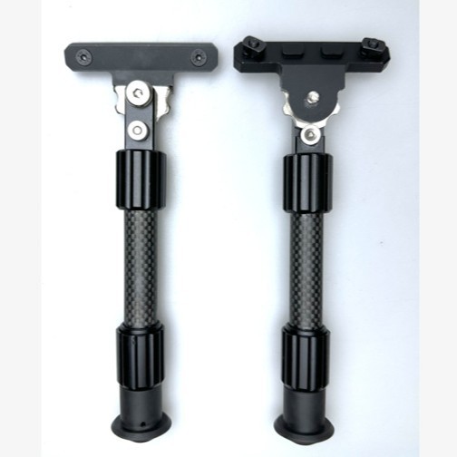 V8分体脚架 可伸缩金属脚架V8碳纤维锁紧款户外战术两脚架