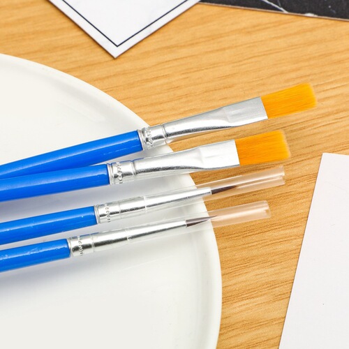 Student DIY oil paint brush hook line pen kindergarten art nylon hair paint brush row plastic hair nylon hook line pen