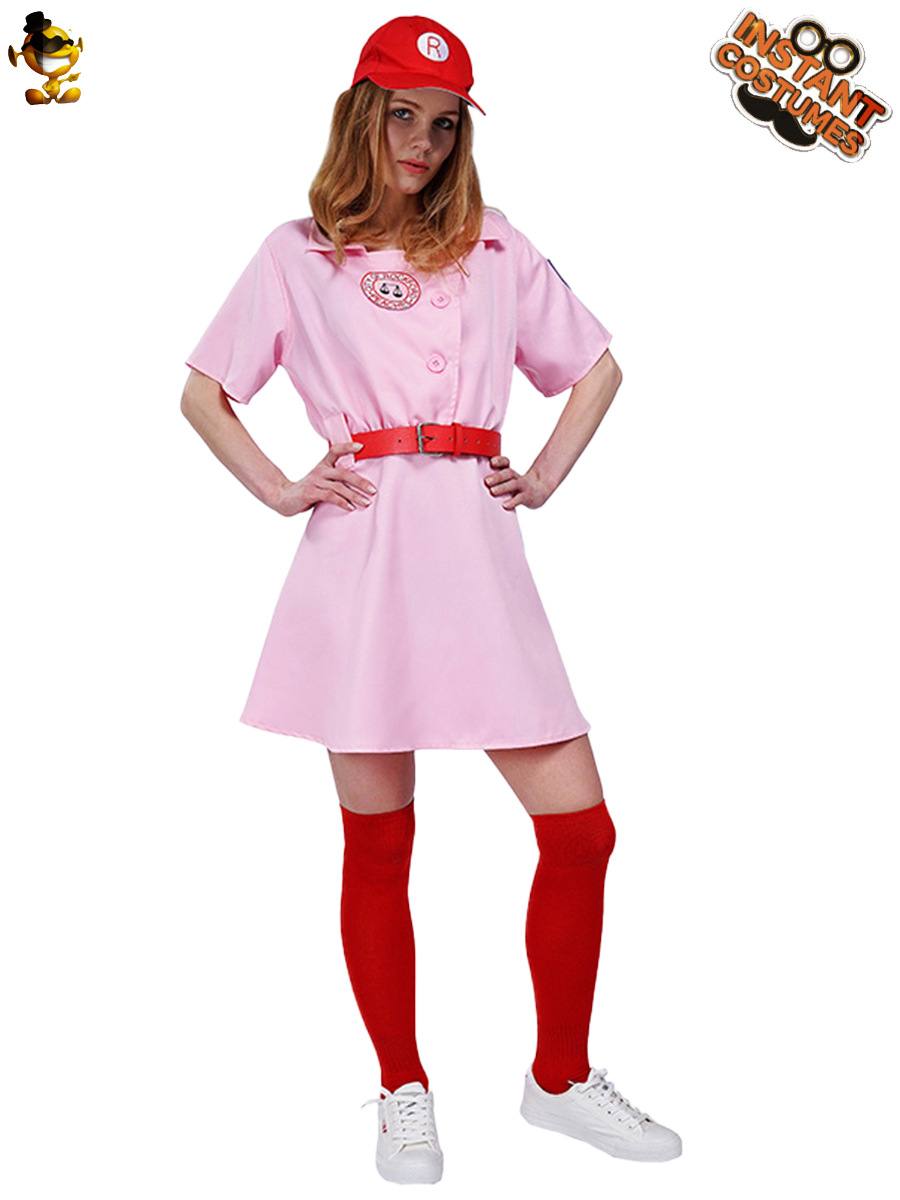 Traje de uniforme de béisbol rosa de niña adulta ropa deportiva casual disfraces ropa de rol image 3