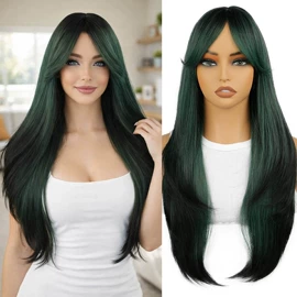 假发长卷发;假发短卷发;长直发假发