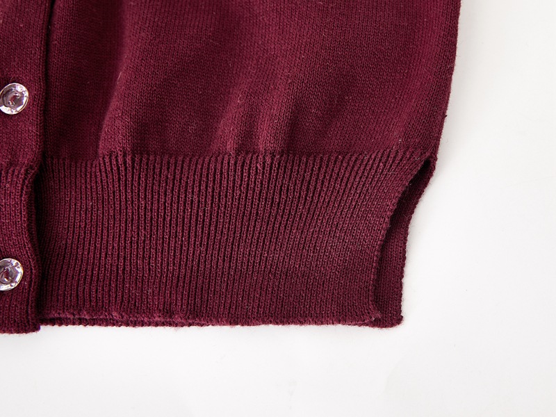 Girls Knit Cardigan Sweater Soft Cotton Open Front Long Sleeve_voghion.com