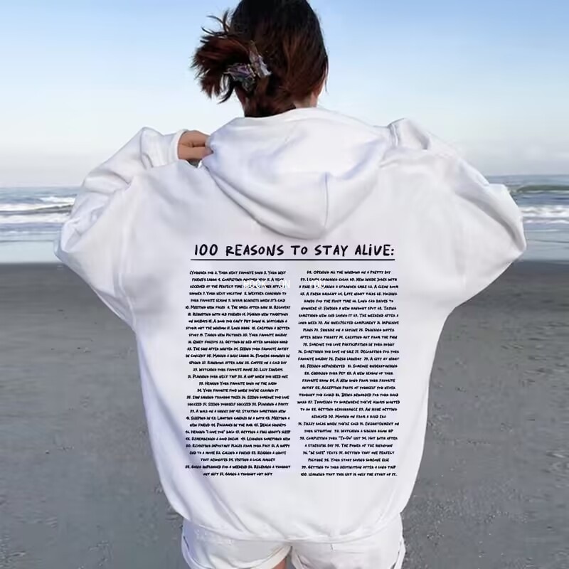 Women's Sweatshirt Letter Drawstring Print Hoodie_voghion.com