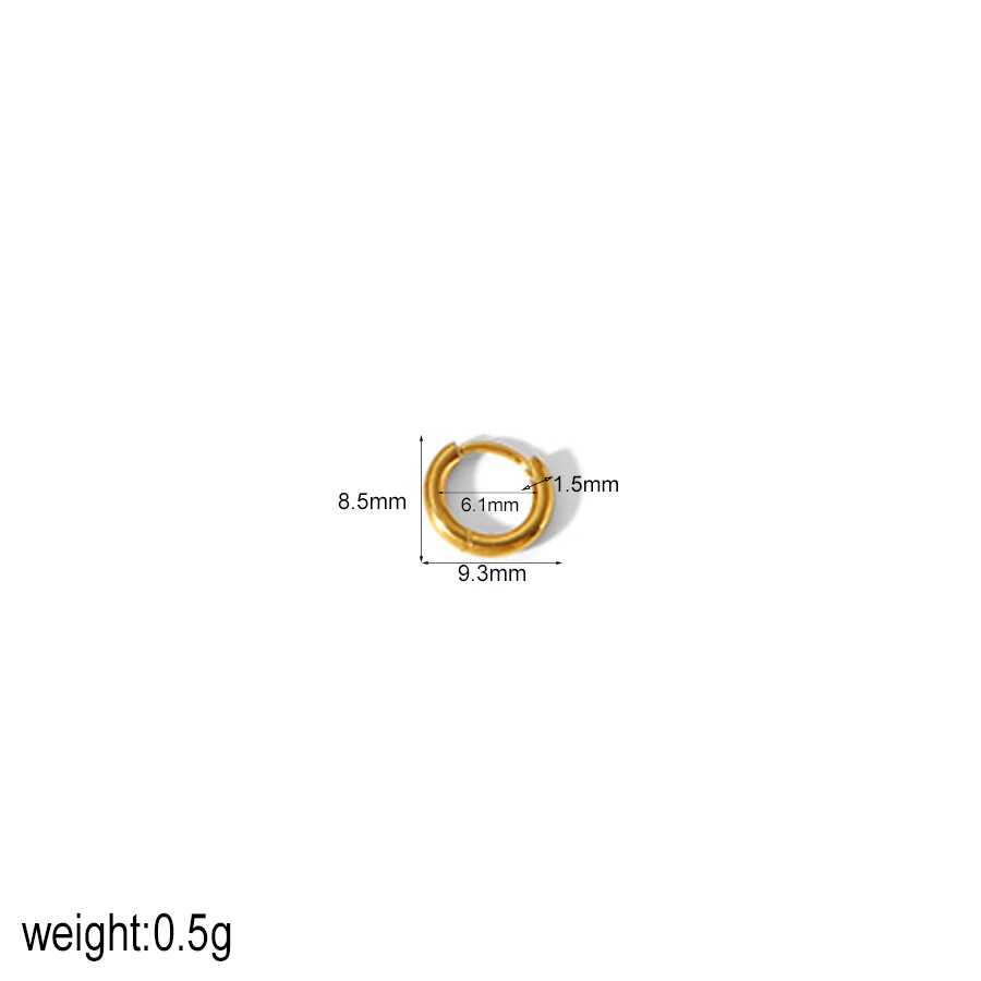 Ventas transfronterizas de moda simple de orejas de acero de titanio 18k de oro no se desvanece orejas joyas de orejas de acero inoxidable para mujeres