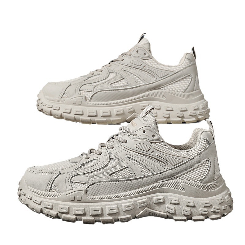 2024 Frühjahr Neue schwarze Sport-Freizeitarbeitsschuhe für Herren, wasserdicht, rutschfest, verschleißfest, Arbeitsschutz und Gezeitenschuhe_voghion.com